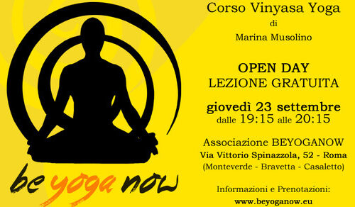 OPEN DAY 29 settembre – Corso Vinyasa Yoga Monteverde